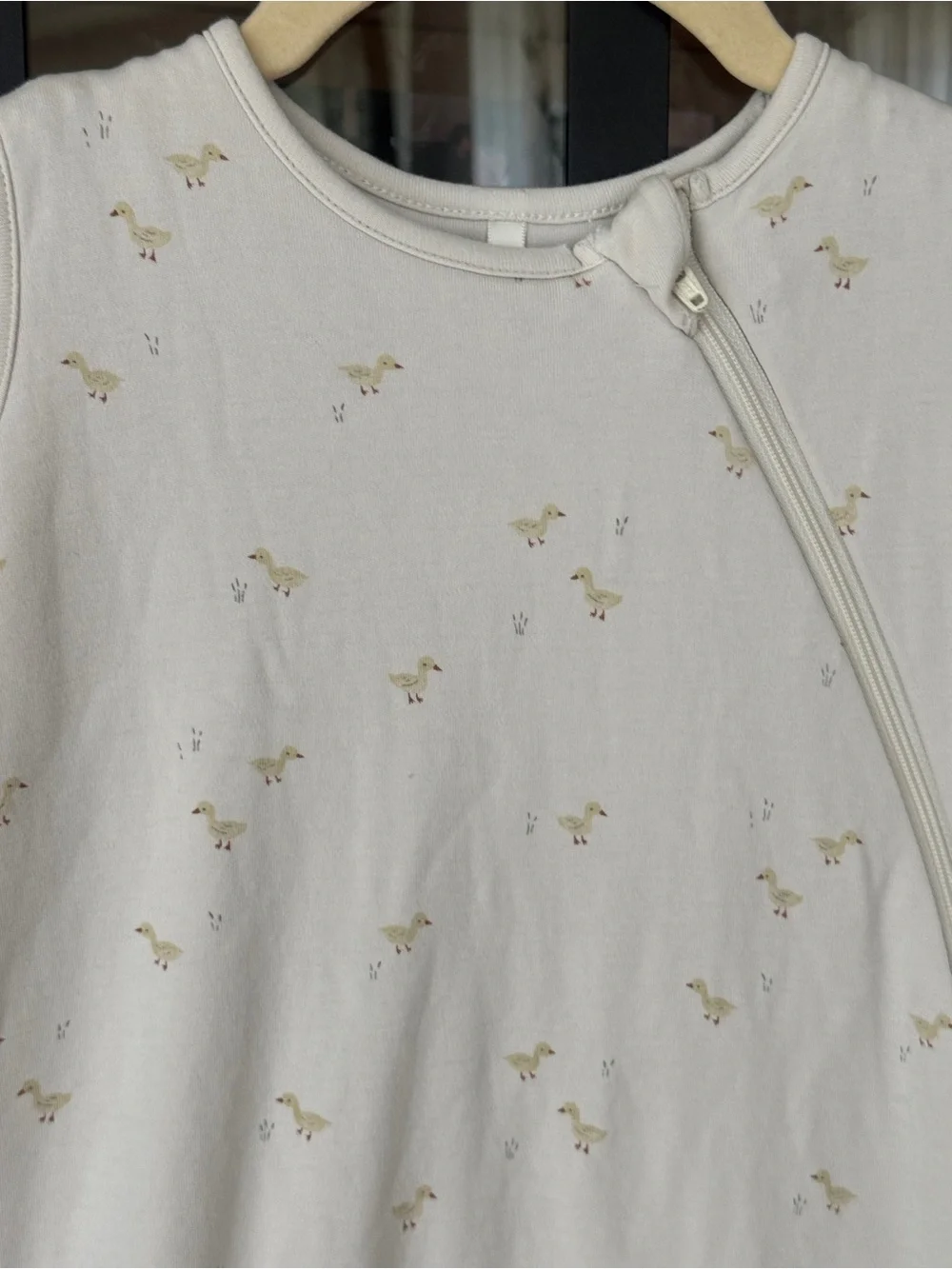 Quincy Mae ducklings sleeping sack bag baby toddler unisex print neutral cotton